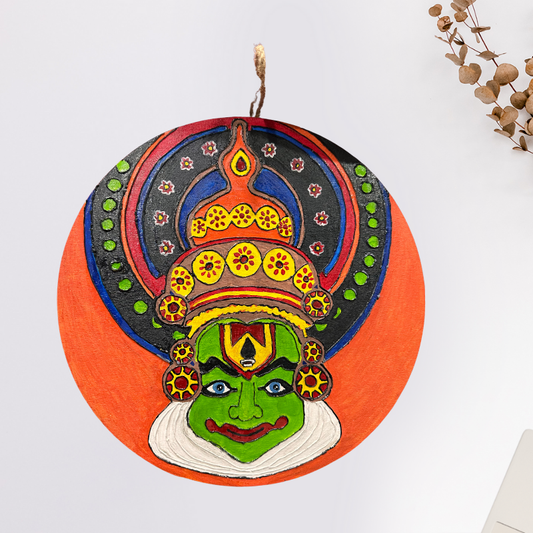 Hand-Painted Kathakali Face Wall Hanging