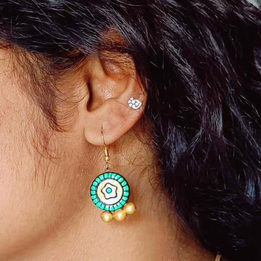 Rangika Pink & Pista Danglers