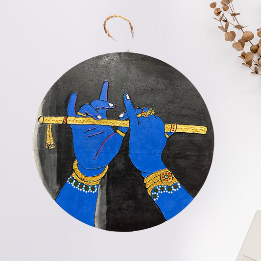 Hand-painted Krishna Hands wall Hanging