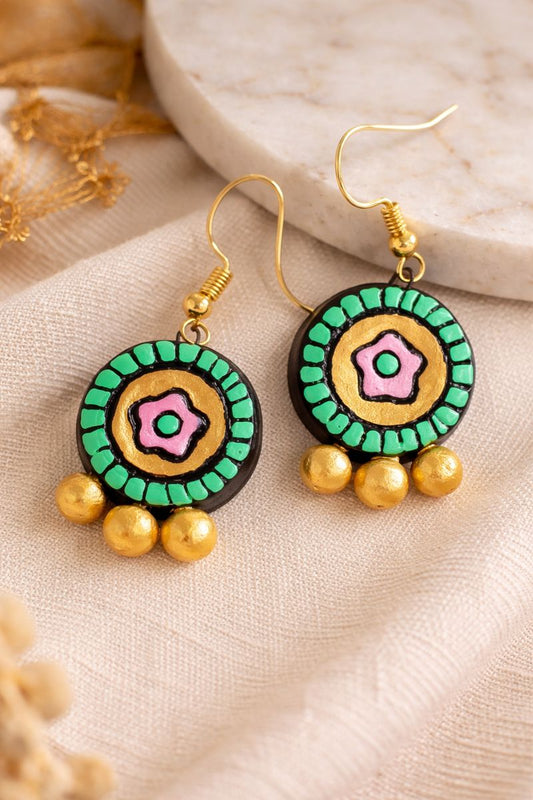 Rangika Pink & Pista Danglers