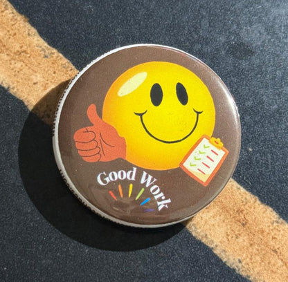 Good Work Smiley Badge